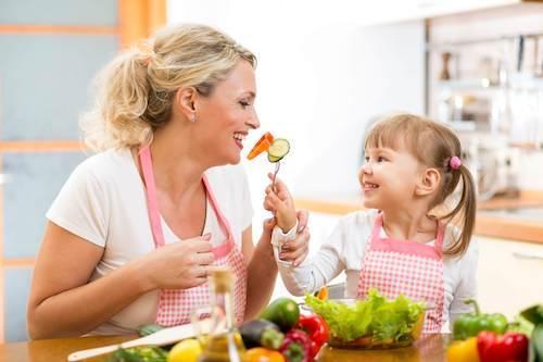 mother and daughter with vegetables in tweed heads