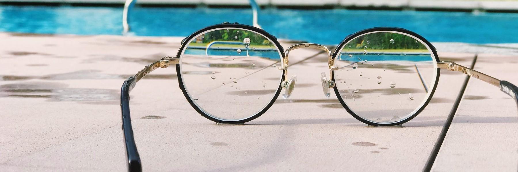 Glasses by a pool in Tweed Heads